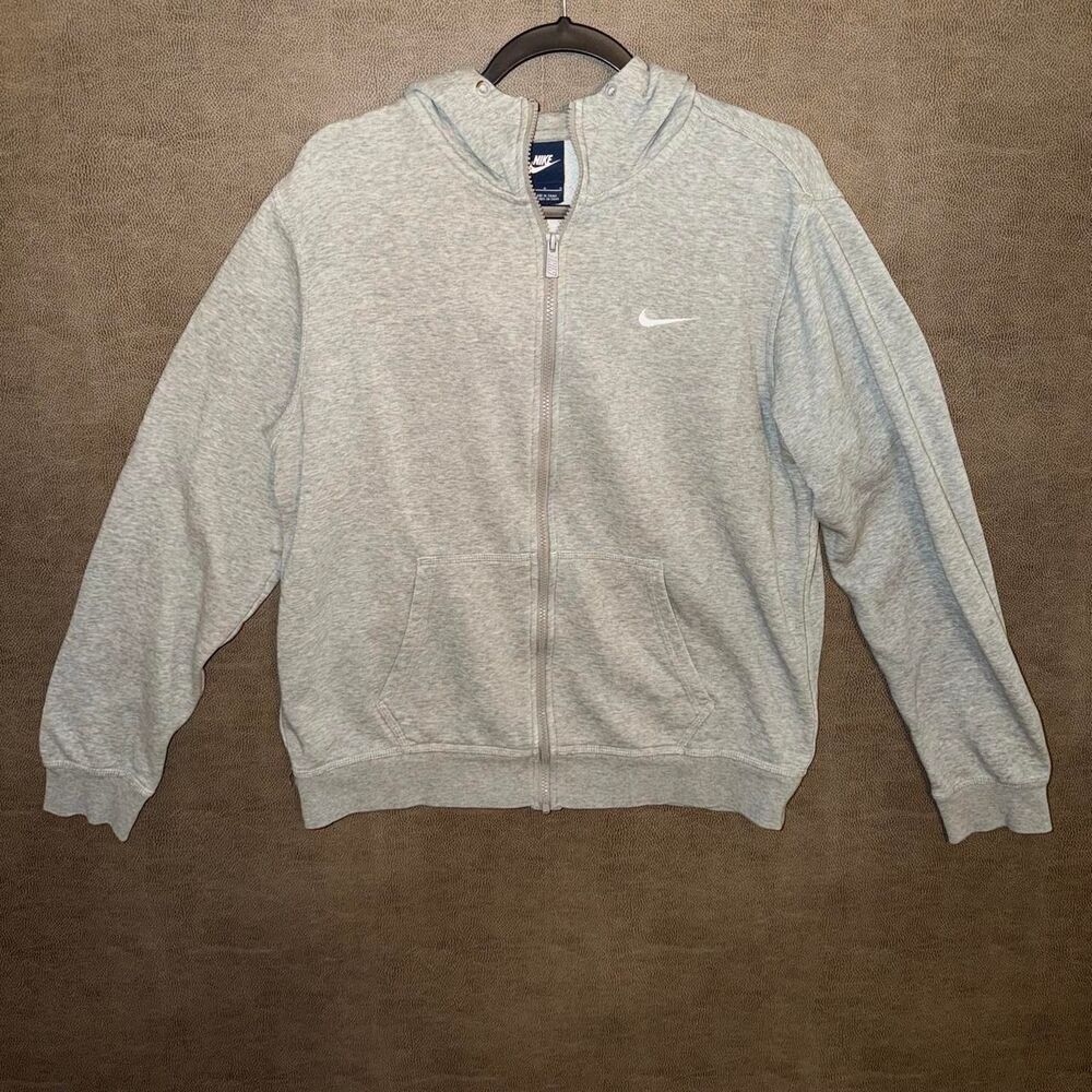 Y2K Nike gray full zip up hoodie size L